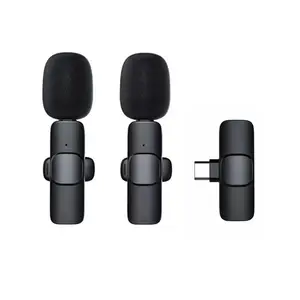 Wireless Lavalier Microphone For Lightning Type-C Mobile Phone Audio Video Recording Portable Microphone for type-c 1 to 2