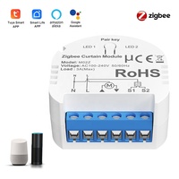 1/2 Gang Tuya Smart Zigbee Module de commutateur de rideau pour stores roulants motorisés électriques interrupteur de volet Zigbee Module de rideau
