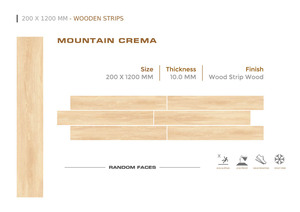 กระเบื้องพอร์ซเลนแถบไม้เคลือบ20X120CM สำหรับพื้นวิลล่าในร่มและกลางแจ้งโรงแรมบ้านและสำนักงาน - Product Image 3