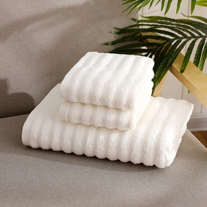 <span class=keywords><strong>Low</strong></span> <span class=keywords><strong>Twist</strong></span> Plush 100% Cotton Màu Rắn Kết Cấu Gân Dễ Dàng Chăm Sóc Khăn Tắm Jacquard - Product Image 3