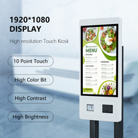 Kios Pembayaran All-in-One 21,5 Inci untuk Dinding & Lantai, Dilengkapi Pembaca Barcode SDK Multi-OS (Android/Linux/Windows) Grosir