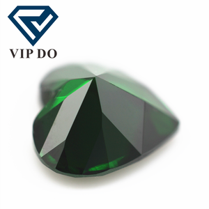 5A grado 3*3-12*12mm taglio a cuore <span class=keywords><strong>verde</strong></span> smeraldo/<span class=keywords><strong>verde</strong></span> scuro cubic zirconia pietre preziose sciolte gemme sintetiche a forma di cuore con zirconi cubici - Product Image 5