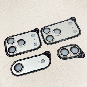 Kim loại hợp kim nhôm khung Matte Armor ống kính Bìa Tempered Glass Máy ảnh ống kính bảo vệ cho <span class=keywords><strong>iPhone</strong></span> 17 Pro Max 17 không khí 16 15 12 - Product Image 4