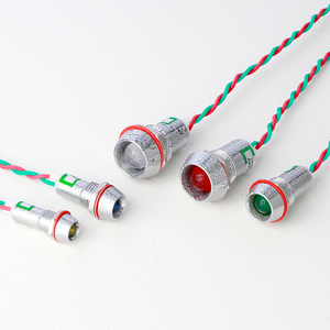 Chất lượng cao 6 mét 10 mét kim loại <span class=keywords><strong>LED</strong></span> chỉ số ánh sáng 12V đèn tín hiệu với tùy chỉnh chiều dài dây phát ra màu xanh và màu xanh lá cây màu sắc - Product Image 4