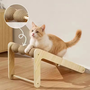Nuevo diseño: Rascador vertical de madera maciza resistente al desgaste para gatos, juguete para afilar garras, estructura de escalada para interiores. - Product Image 4