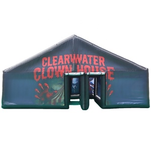 Fast air Shipping to Door, 8x8m Giant Inflatable <strong>Haunted</strong> House,<strong>circus</strong> Clown Theme Inflatable Laser Tag Maze Games for Halloween - Product Image 1