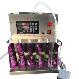 5L Filling Flow Rate Desk Top Semi-automatic Standard pouch Spout Bag Filling Machine Milk Tea Water Filler