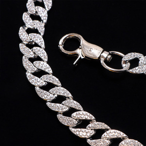 Cadena cubana Yuelyueli con incrustaciones de diamantes de imitación, cadena de cintura metálica unisex para jeans, estilo punk, uso diario, aleación de zinc, una sola capa - Product Image 3