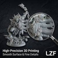 Figurine de table RPG personnalisée en verre imprimée en 3D, elfe archer hibou, non peinte, grise, cadeau pour joueur, soirée de jeu, décoration de bureau