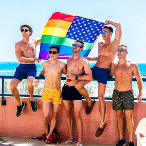 Акция 3*5 футов 100% полиэстер прочный яркий флаг <span class=keywords><strong>LGBT</strong></span> Радужный Флаг на заказ <span class=keywords><strong>LGBT</strong></span> Американский Радужный Флаг - Product Image 4