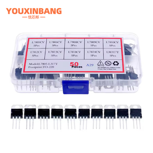 50 cái 10-giá trị lm317t Transistor Assortment kit điều chỉnh điện áp ICS bao gồm l7805 l7806 l7808 l7809 l7810 l7812 l7815 l7818 - Product Image 5
