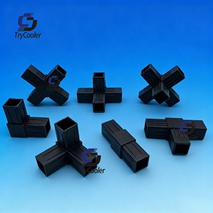 Conector de Tubo Cuadrado de Plástico PP de <span class=keywords><strong>2</strong></span>, <span class=keywords><strong>3</strong></span> y 4 Vías, Tipo Inserto, <span class=keywords><strong>para</strong></span> Exhibición, Rohrverbinder, 20mm, 25mm, 30mm - Product Image 1