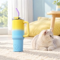 Bouteille isotherme double usage 1200 ml avec revêtement en acier inoxydable 304, couvercle, poignée, paille et manchon en silicone pour usage quotidien à la maison