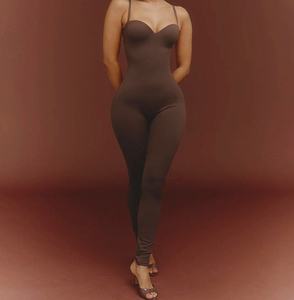 วิวิบลุค Q26JP012 จั๊มสูทลำลองสำหรับผู้หญิง สไตล์สปริง โยคะ ปาร์ตี้ ใหม่ เซ็กซี่ สีพื้น สายเดี่ยว จั๊มสูทแบบชิ้นเดียว - Product Image 5