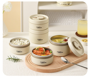 4 Hai Lớp Thép Không Gỉ Bento Hộp Kín Hộp Ăn Trưa Nhiệt Hộp Ăn Trưa Với Túi Xách Tay - Product Image 6