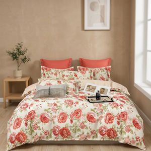Ensemble de literie 3 pièces haut de gamme moderne en tissu imprimé sur mesure, taille Queen, durable, pour toutes les saisons, drap et taie d'oreiller, usage domestique et hôtelier, 100TC - Product Image 3