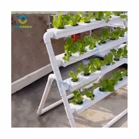 Petit système de culture hydroponique NFT 24 trous 4 couches 117x50mm canaux avec couvercles amovibles pour kit de plantation de jardin intérieur