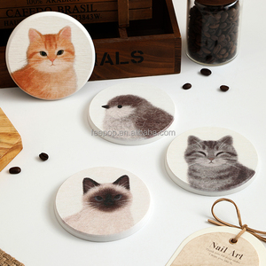 แผ่นรองแก้วดินไดอะตอมเมียร์ลายสัตว์ ผลิตด้วยเครื่องจักร เป็นมิตรกับสิ่งแวดล้อม และดูดซับน้ำได้ดี ปกป้องโต๊ะ - Product Image 4