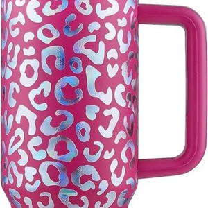 Vaso Térmico de 40oz con Asa, Tapa Antiderrames y Popote, Taza de Café Aislada de Acero Inoxidable, Vaso de Viaje que Mantiene la Bebida Fría, Vaso para Sublimación - Product Image 3