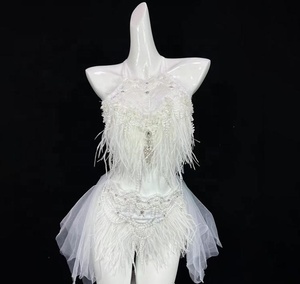 Ensemble de bikini de mode européenne et américaine, costume de scène pour chanteur de festival de musique électronique, robe courte sexy pour soirée dansante - Product Image 2