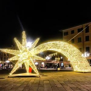 Scultura 3D LED RGB IP65 personalizzata per esterni, decorazione natalizia, arco a stella, motivo luminoso per strada, per festival - Product Image 5