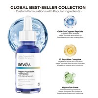 Sérum au cuivre à label privé, 1% GHK-Cu, 12 peptides, sérum anti-rides raffermissant pour le visage, 30 ml, OEM ODM, soin du visage