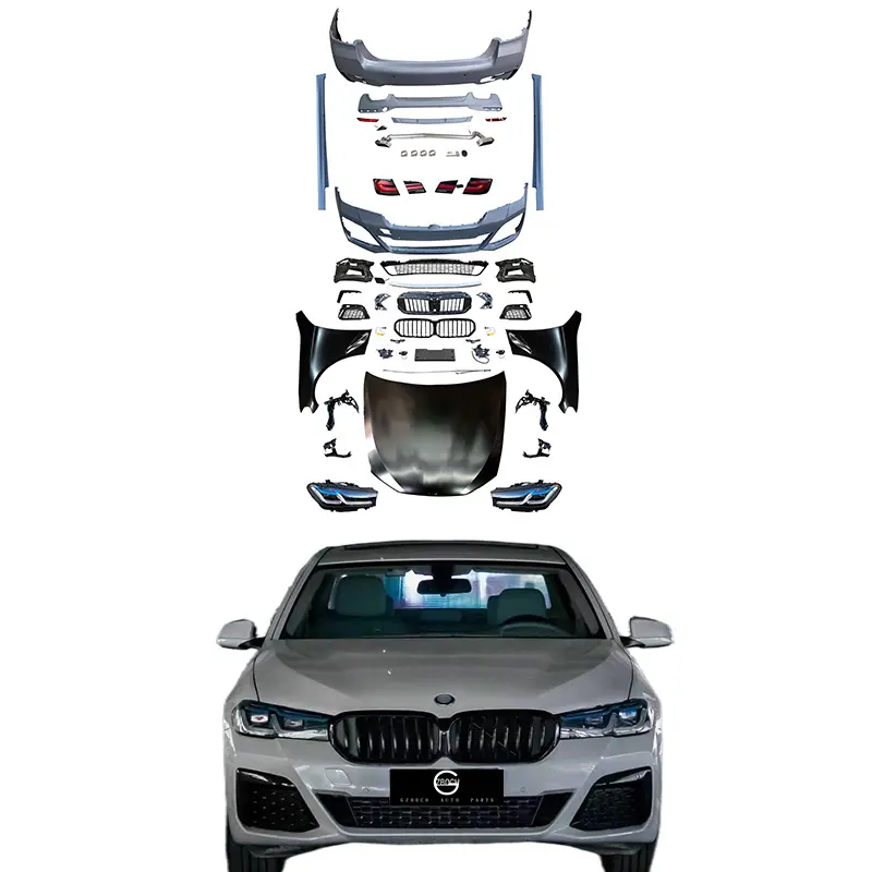 Großhandel Auto Stoßstangen Für BMW 5er F10 F18 Upgrade 2022 G30 M-TECH Karosserie-Kits mtech Scheinwerfer Rücklichter Motorhaube Kotflügel