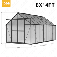 Serre d'hiver industrielle 8x14 pieds à montage facile pour culture de fruits et champignons en extérieur – Kit complet et durable