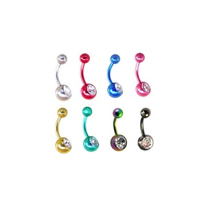 Anillos de Ombligo de Acero Inoxidable con Circonita, Joyería para Piercing de Ombligo, Anillo de Ombligo con Doble Gema, Joyería para Piercing Corporal - Product Image 4