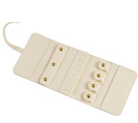 Microfibre 24*10cm Portable Multifonctionnel Petit Bijoux Rouleau Boucles D'oreilles, Bagues, Boucles D'oreilles, Colliers Sac De Rangement Pochette À Bijoux