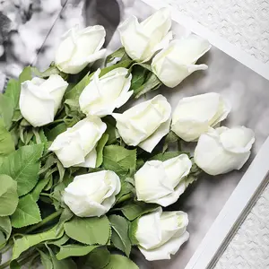 Wholesale Artificial Silk Fake Flowers Natural Real Touch Single Roses For Home Wedding Decoration