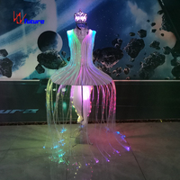 Costumes de ballerine à LED Discount Price Chine pour filles adultes jupe tutu à lumière LED, robe de danse orientale à LED, blanc 1 pièce
