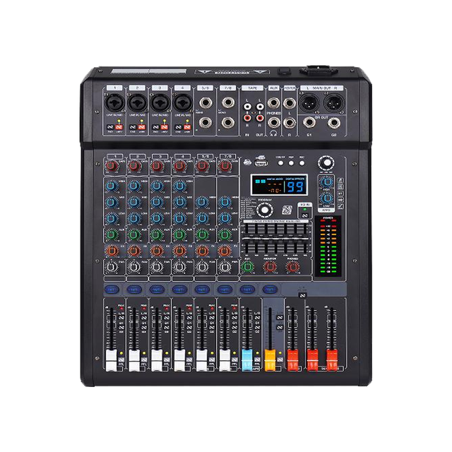8-Channel Professional Audio Mixer 99DSP Digital Effects Dj Controller/audio Console Mixer Sound Equipment/amplifiers/speaker