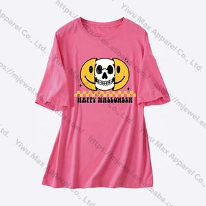 Ropa personalizada de Halloween, camisetas para <span class=keywords><strong>mujer</strong></span>, camisetas gráficas de peso pesado, camisetas Unisex de gran tamaño para <span class=keywords><strong>mujer</strong></span>, venta al por mayor para Halloween - Product Image 5