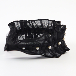 Mode Kleine Spitze Perlen Schwarz Lolita Kinder Mädchen Stirnband Dunkler Stil Süße <span class=keywords><strong>Coseplay</strong></span> Puppe Haarschmuck Mädchen Haar bänder - Product Image 6