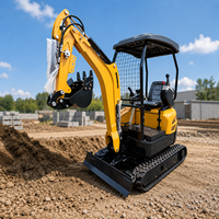 Mini-excavatrice diesel SY18, compacte, sur chenilles, hydraulique, pour le drainage, le terrassement, l'aménagement paysager et les travaux de fondation