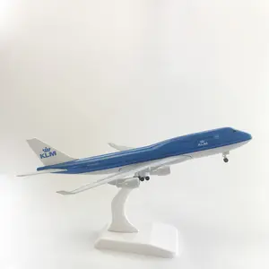 20厘米合金金属航空荷兰荷航波音B747飞机模型压铸飞机模型飞机