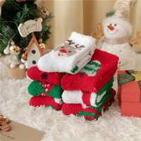 Chaussettes de noël en velours de corail, Design personnalisé, doux et confortable, unisexe, mignon, hiver, cadeau