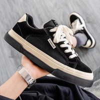 Chaussures de marche respirantes pour hommes 2026, style rétro, à lacets, tendance sportive, tige en PU, semelle intermédiaire en caoutchouc souple, semelle extérieure en plastique, couleur unie