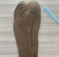 Prêt à expédier – Topper mono 5*6.5 en cheveux Remy européens couleur marron populaire, sans nœuds, 100 % cheveux humains, pour femmes, idéal pour les salons de coiffure