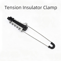 Pince de tension pour câble à fibre optique avec embout de fixation et gaine de protection pour kit de matériel de pose de lignes de transmission aériennes