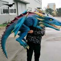 Dragon animatronique Weibo Dino, marionnette de dinosaure sur mesure avec construction en métal et silicone pour une utilisation en extérieur et en intérieur