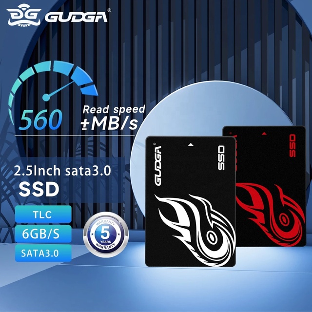 GUDGA SATA3 SSD 128GB-1TB Internal 550MB/S 6Gb/s 2.5" Desktops/Laptops 5-Year Warranty FCC Certified