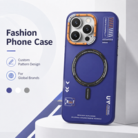 Coque de luxe personnalisée en TPU+PC avec anneau magnétique anti-traces de doigts pour iPhone 15/14/13/Sunmorn, film IML double face, nouveauté