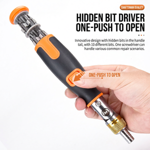 10 In 1 Ratcheting <b>Screwdriver</b> Set 185mm Multi Angle S2 Steel Bits For Diy Repair Tools - Product Image 4