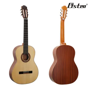 Instrument de musique Chine OEM sevice Prix de vente direct d'usine Guitare classique en placage blanc pour joueur débutant