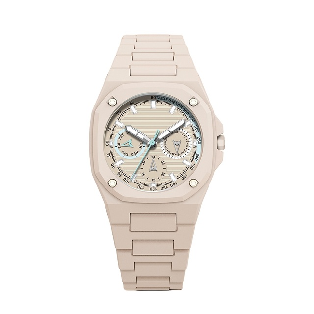 Luxury Watch for Men Plastic Strap 40mm Large Dial Fashion Quartz Watch Men's Wholesale