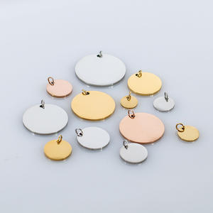 Acciaio inossidabile che timbra gli spazi vuoti del collare del <span class=keywords><strong>cane</strong></span> Id le etichette di nome del ciondolo del metallo rotonde pendenti gioielli per l'incisione - Product Image 2