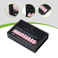 Boîte d'emballage pour ongles pressés avec logo personnalisé, matériaux recyclés haut de gamme, fermeture magnétique, doublure en éponge gaufrée, laminage mat