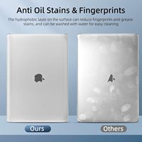 Housse de protection rigide en plastique transparent mat givré pour ordinateur portable pour MacBook Air Pro 13 13.6 14 14.2 15 15.3 16 16.2 pouces M1 M2 M3 M4